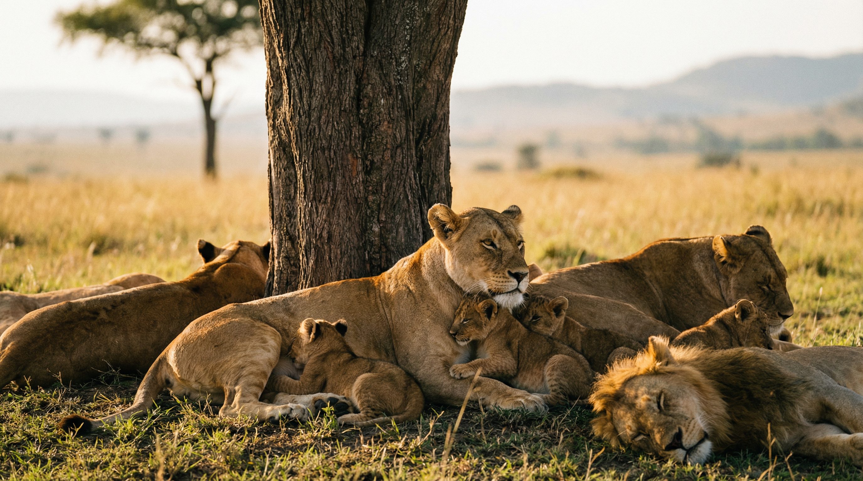 98堂视频：非洲狮群日常生活纪录片
